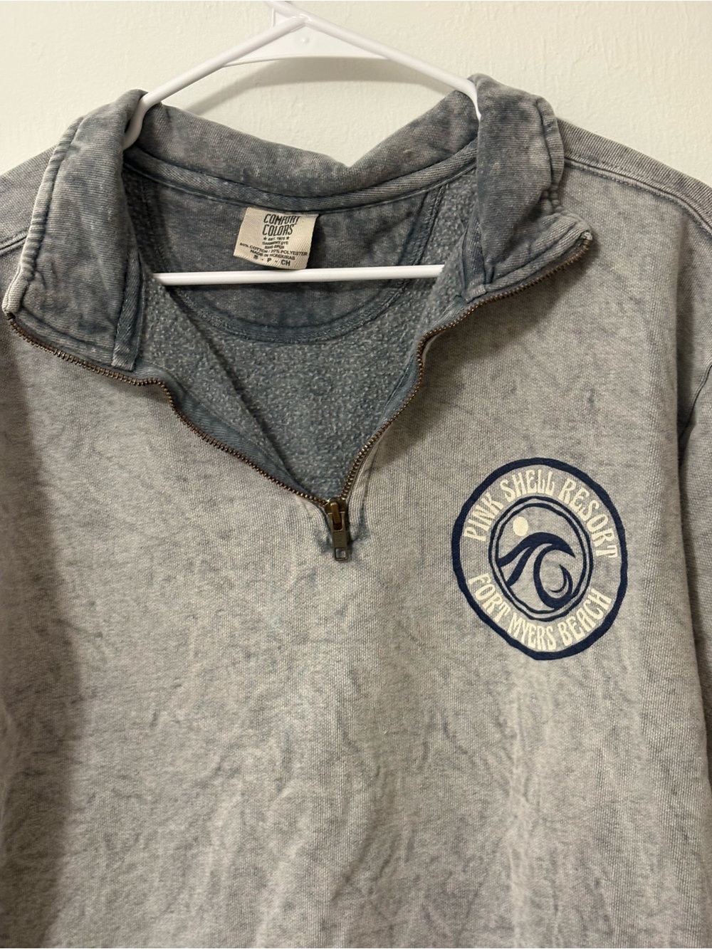 Pink Shell Resort Half-Zip Sweatshirt